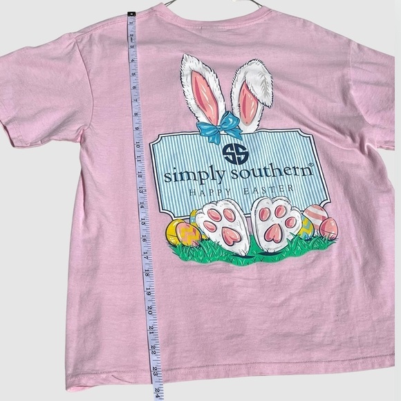 Simply Southern Easter Short Sleeve T-shirt Pink Size Youth Large Cotton - Picture 8 of 10